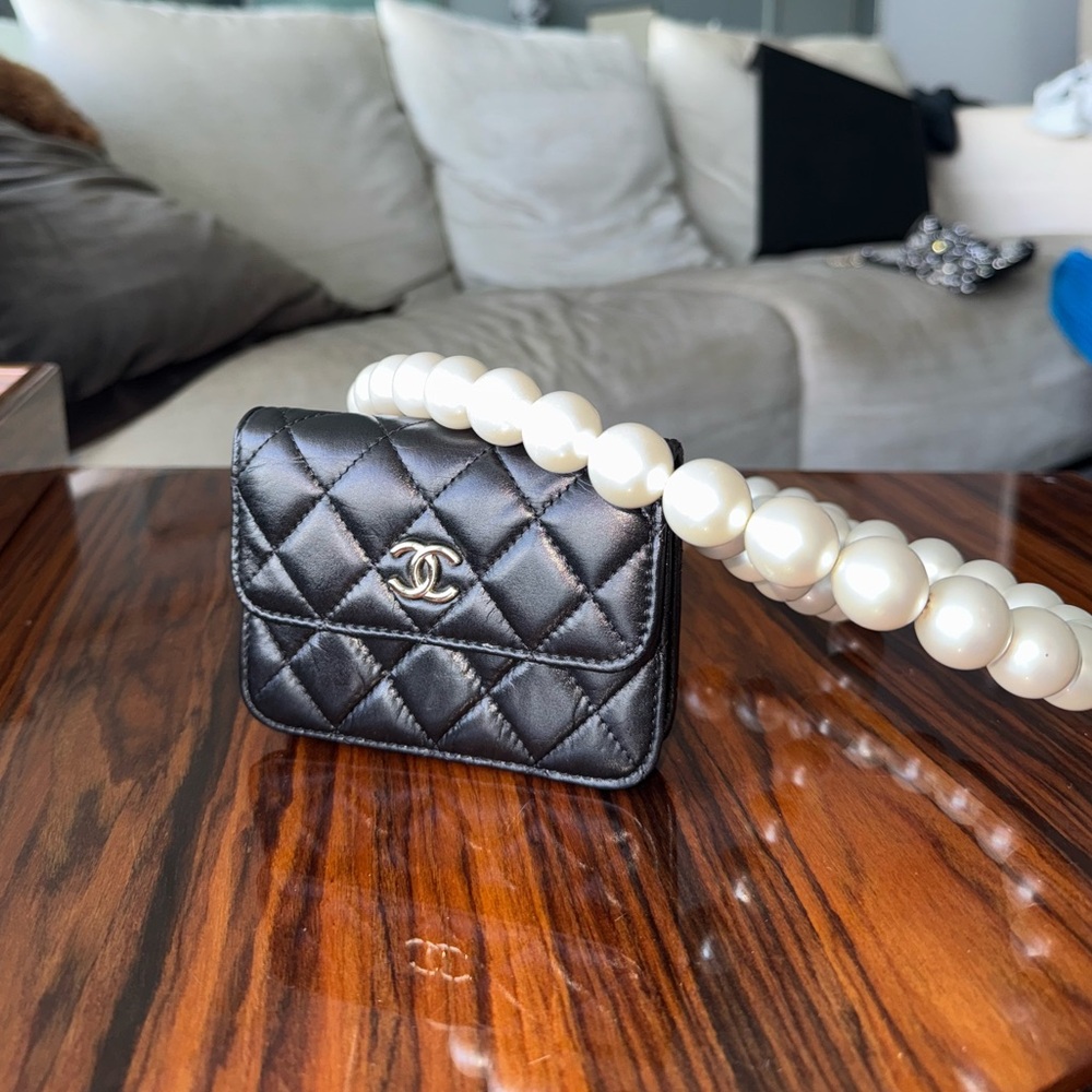 Chanel Crossbody Bag - 2021 Maxi Pearl Mini Wallet on Chain
